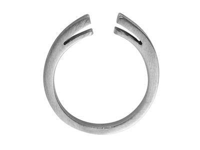 Corpo Dell'anello Con Cinturini Palmette, Oro Bianco 18 Carati, Dito 50 Rif. S66 - Immagine Standard - 1