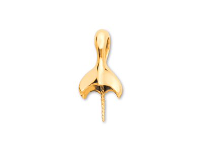 Ciondolo A Coda Di Delfino Per Perline Da 7 A 9 Mm, Oro Giallo 18 Carati. Rif. Pe211 - Immagine Standard - 1