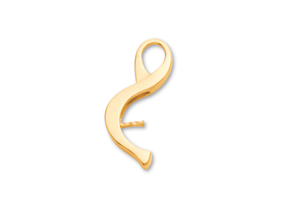 Fibbia A Pendente Per Perla Da 7 A 9 Mm, Oro Giallo 18 Carati. Rif. Pe213 - Immagine Standard - 1