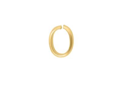 Contromaglia Filo Semianello Ovale,7,60 X 5,80 Mm, 18kt Oro Giallo. R If. 07250-1 - Immagine Standard - 1