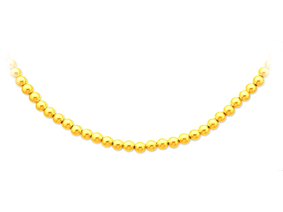 Collana Palline Parigine 6 Mm, 45 Cm, Oro Giallo 18 Carati - Immagine Standard - 1