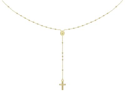 Sfere Del Rosario Con Croce Da 1,80 MM E Vergine Miracolosa, 55 Cm, Oro Giallo 18 Ct. - Immagine Standard - 1