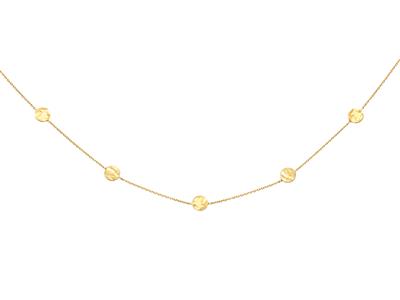 Collana 5 Pastiglie, 42 Cm, Oro Giallo 18 Carati - Immagine Standard - 1
