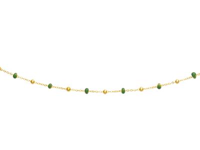 Collana Palline Verdi, 42 Cm, Oro Giallo 18 Carati - Immagine Standard - 1