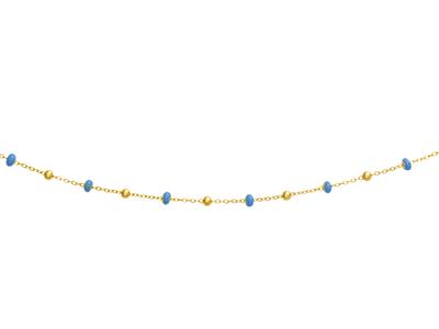 Collana Di Sfere Blu, 42 Cm, Oro Giallo 18 Carati - Immagine Standard - 1