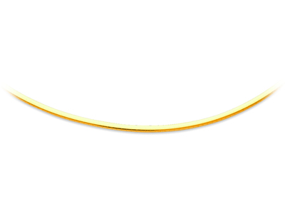 Collana Omega Foglia Di Salvia 2 MM Reversibile, 42 Cm, Oro 18k Bicolore - Immagine Standard - 1