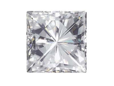 Moissanite, Quadrata, 2,5 Mm, 0,11 Ct, Equivalenza Diamante 0,12 Ct, Ottima Qualità