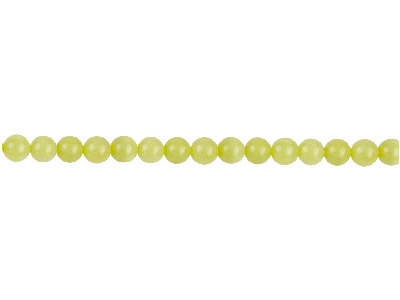Perline Rotonde Semipreziose, Filo Di 40 Cm, 4 Mm, Diaspro, Giallo Limone - Immagine Standard - 1