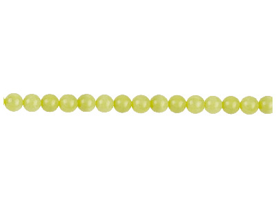 Perline Rotonde Semipreziose, Filo Di 38-39 Cm, 6 Mm, Diaspro, Giallo Limone - Immagine Standard - 1