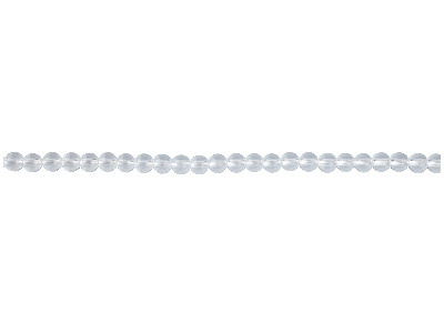 Perline Rotonde Semipreziose, Filo Di 40 Cm, 4 Mm, Cristallo - Immagine Standard - 1