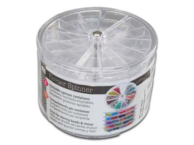 Beadsmith Keeper Spinner Stackable Round Containers Pk 6 - Immagine Standard - 1
