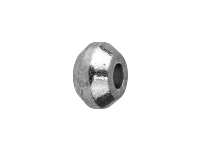 Confezione Da 25 Perline Distanziatrici A Disco Piccole, 4 X 1,4 Mm, Placcatura In Argento - Immagine Standard - 1