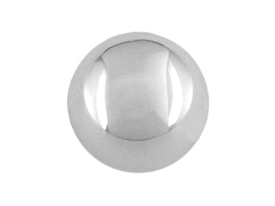 Perlina Semplice Semi-solida E Senza Fori, 8 Mm, Argento 925 - Immagine Standard - 1