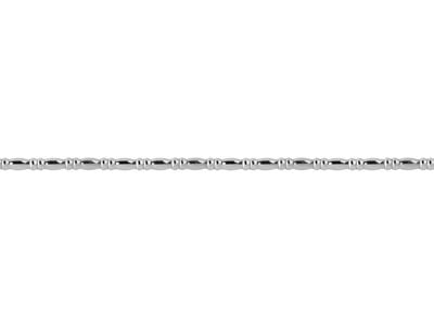 Filo Con Perline Ovali E Rondelle, 1,55 Mm, Argento 925 - Immagine Standard - 1