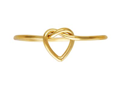 Anello Nodo Amore Cuore In Oro Pieno Medium - Immagine Standard - 1