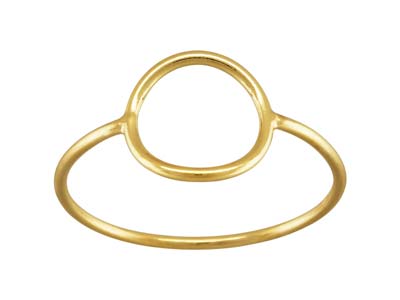Anello Cerchio Aperto In Oro Pieno Large - Immagine Standard - 1
