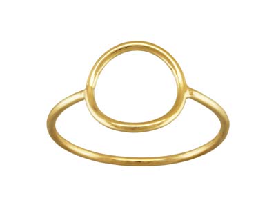 Anello Cerchio Aperto In Oro Pieno Small - Immagine Standard - 1