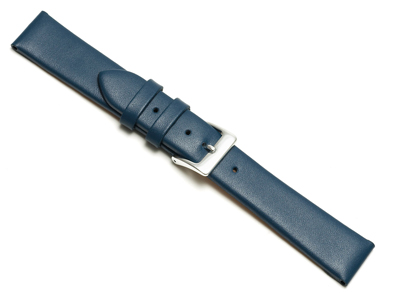 Cinturino Per Orologio, Vera Pelle Di Vitello, 12 Mm, Blu Scuro - Immagine Standard - 1