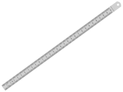 Righello Flessibile In Acciaio Cromato Opaco, 50 Cm - Immagine Standard - 1
