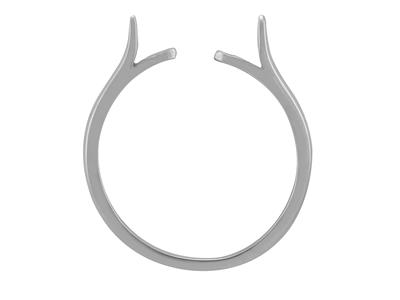 Corpo Dell'anello A 1/2 Fascia, Oro Bianco 800. Rif. 01805 - Immagine Standard - 1