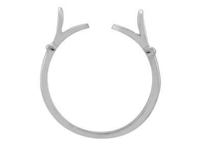 Corpo Dell'anello A 1/2 Fascia, Oro Bianco 800. Rif. 01809 - Immagine Standard - 1