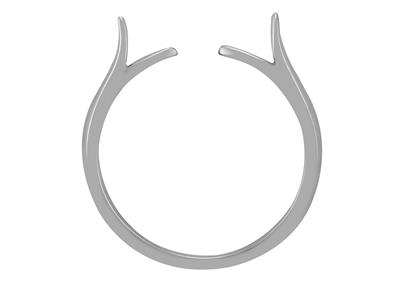 Corpo Dell'anello 1/2 Fascia, Oro Bianco 800. Rif. 01812 - Immagine Standard - 1