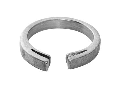 Corpo Dell'anello Con Cinturini Palmette, Oro Bianco 18 Carati, Dito 50 Rif. S66 - Immagine Standard - 2