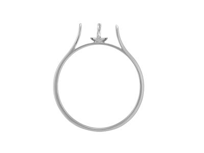Anello Per Una Perla Da 8 A 10 Mm, Oro Bianco 18 Carati. Rif. Gm2 - Immagine Standard - 1