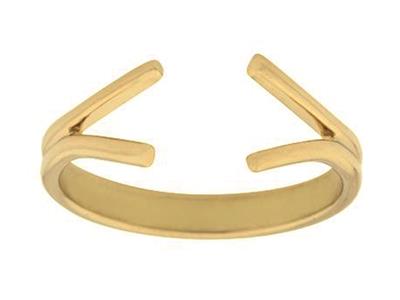 Corpo Dell'anello A Forchetta, Oro Giallo 18 Carati. Rif. 01818 - Immagine Standard - 1