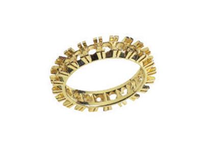 Anello Nuziale Con 4 Griffe, 1 Fila, Oro Giallo 18 Carati. Ref. 3075006