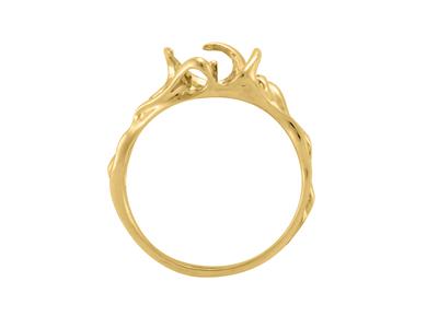 Anello Per Una Perla Di 10 Mm, Oro Giallo 18 Carati. Rif. Bg160 - Immagine Standard - 1
