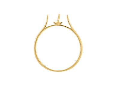 Anello Per Una Perla Da 8 A 10 Mm, Oro Giallo 18 Carati. Rif. Gm2 - Immagine Standard - 1