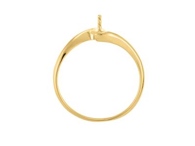 Anello Per Una Perla Da 7 A 9 Mm, Oro Giallo 18 Carati. Rif. Bg53 - Immagine Standard - 1