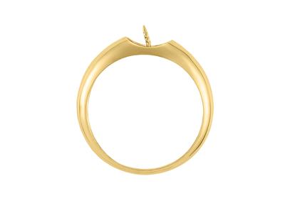 Anello Per Una Perla Da 7 A 9 Mm, Oro Giallo 18 Carati. Rif. Bg138 - Immagine Standard - 1