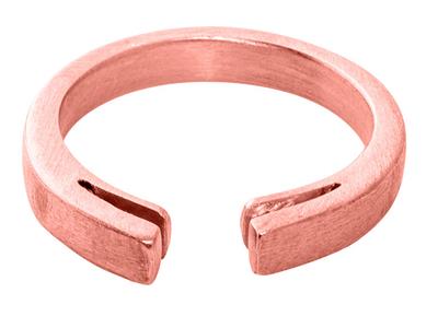 Corpo Dell'anello Con Palmette, Oro Rosa 18 Carati 4n, Dito 50 Rif. S66 - Immagine Standard - 2