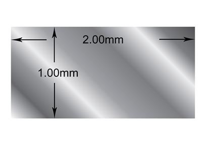Filo A Sezione Rettangolare Molto Morbido, 2 X 1 Mm, Argento Puro, 100% Argento Riciclato - Immagine Standard - 2