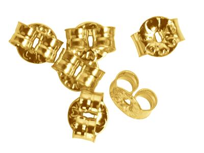 Confezione Da 6 Chiusure Per Orecchini A Perno, Sc30, 0,12 Mm, Oro Giallo Da 9 Kt, 100% Oro Riciclato - Immagine Standard - 3