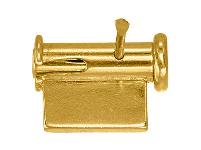 Gancio Per Spilla Tubolare Con Apertura Laterale, 7 mm, Oro Giallo Da 18 ct - Immagine Standard - 1