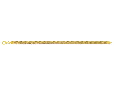 Bracciale Doppia Palma 5,30 Mm, 18 Cm, Oro Giallo 18 Carati - Immagine Standard - 1