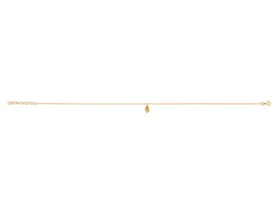 Catena Cavigliera Charm Noeud Piqué Forçat 4 Mm, 25+3 Cm, Oro Giallo 18 Carati - Immagine Standard - 1