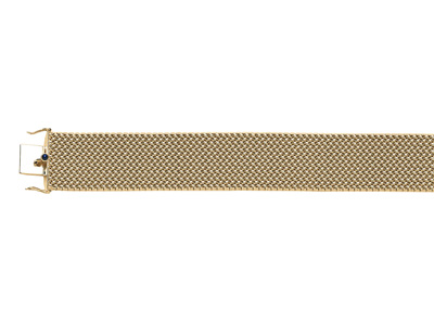 Bracciale A Maglia Polacca 25 Mm, 19 Cm, Oro Giallo 18 Carati. Ref. 1360 - Immagine Standard - 1