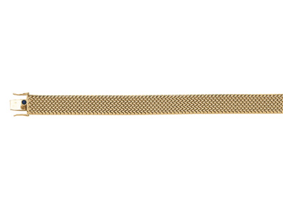 Bracciale A Maglia Polacca 12 Mm, 19 Cm, Oro Giallo 18 Carati. Ref. 1527 - Immagine Standard - 1