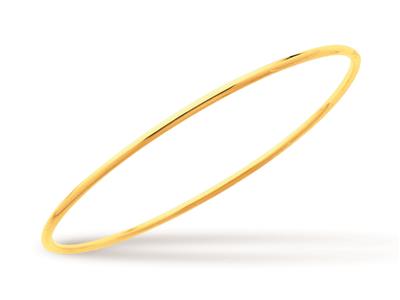 Bracciale Collana Solida, Filo Rotondo 2 Mm, Forma Rotonda 63 Mm, Oro Giallo 18 Carati - Immagine Standard - 1