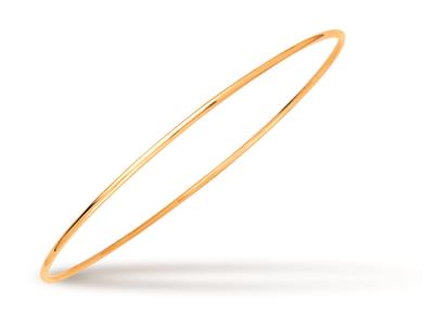 Bracciale Collana Solida, Filo Tondo 1,5 Mm, Forma Rotonda 60 Mm, Oro Giallo 18 Ct. - Immagine Standard - 1