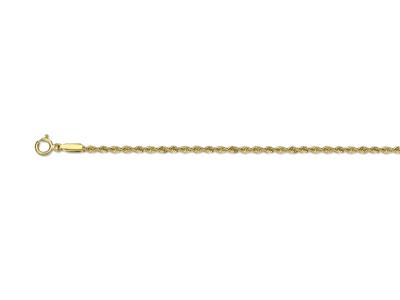 Bracciale A Maglie Cordoncino Cavo Da 1,7 Mm, 18 Cm, Oro Giallo 18 Carati - Immagine Standard - 1