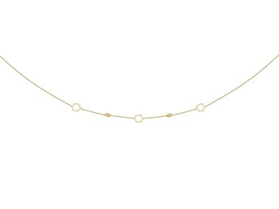 Collana Fiori E Olive Traforate, 45 Cm, Oro Giallo 18 Carati - Immagine Standard - 1