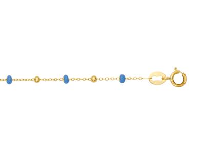 Bracciale Con Sfere Blu, 17-18 Cm, Oro Giallo 18 Carati - Immagine Standard - 1
