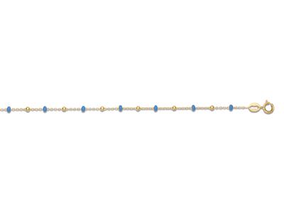 Bracciale Sfere Blu, 17 Cm, Oro Giallo 18 Carati - Immagine Standard - 1