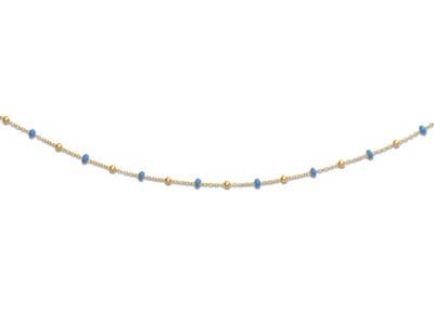 Collana Di Sfere Blu, 45 Cm, Oro Giallo 18 Carati - Immagine Standard - 1