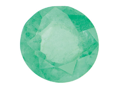 Confezione Da 25 Smeraldi Tondi, Varie Dimensioni Da 1,5 A 3 MM